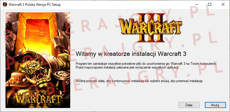 Warcraft 3 Instalacja 1
